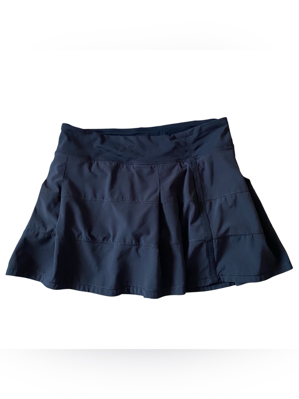 Lululemon Pace Rival Mid Rise Skirt Tall Size 8 Black Pleated Skort Athletic